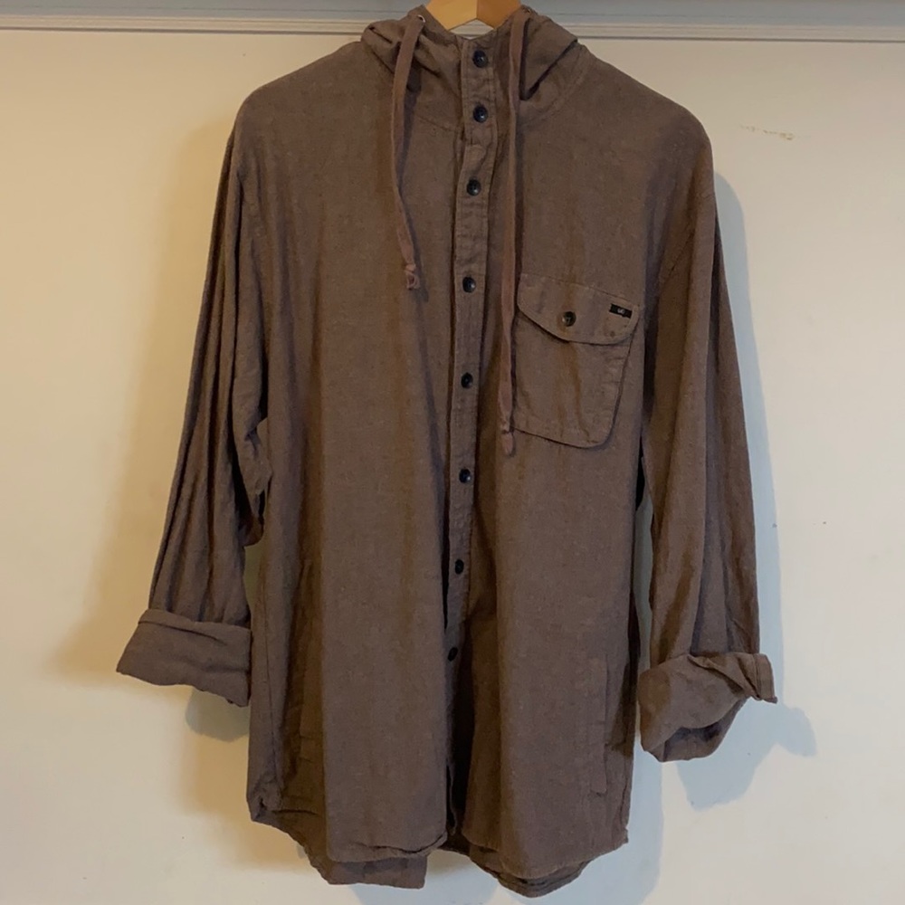 Button Down Shirt with Hoodie
